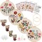 Flower Embroidery Kit for Beginners with Pattern and Instructions,4 Pack Cross Stitch Kits,2 Wooden Embroidery Hoops,Threads and Needles,Needlepoint Kit for Adults